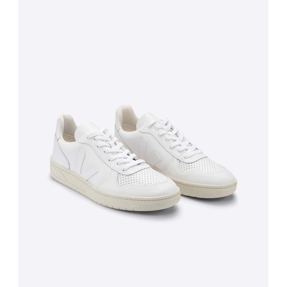 Veja V-10 LEATHER Sneakers Dames Wit | NL 665BEX